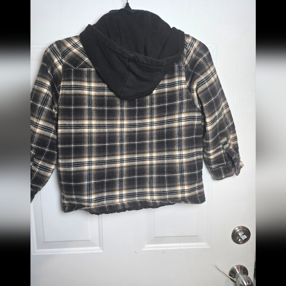 Zara Kids Plaid Hooded Shacket Jacket Boys Size 8 - Picture 2 of 2